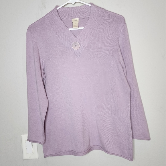J Jill long sleeve purple knit shirt - Picture 6 of 16